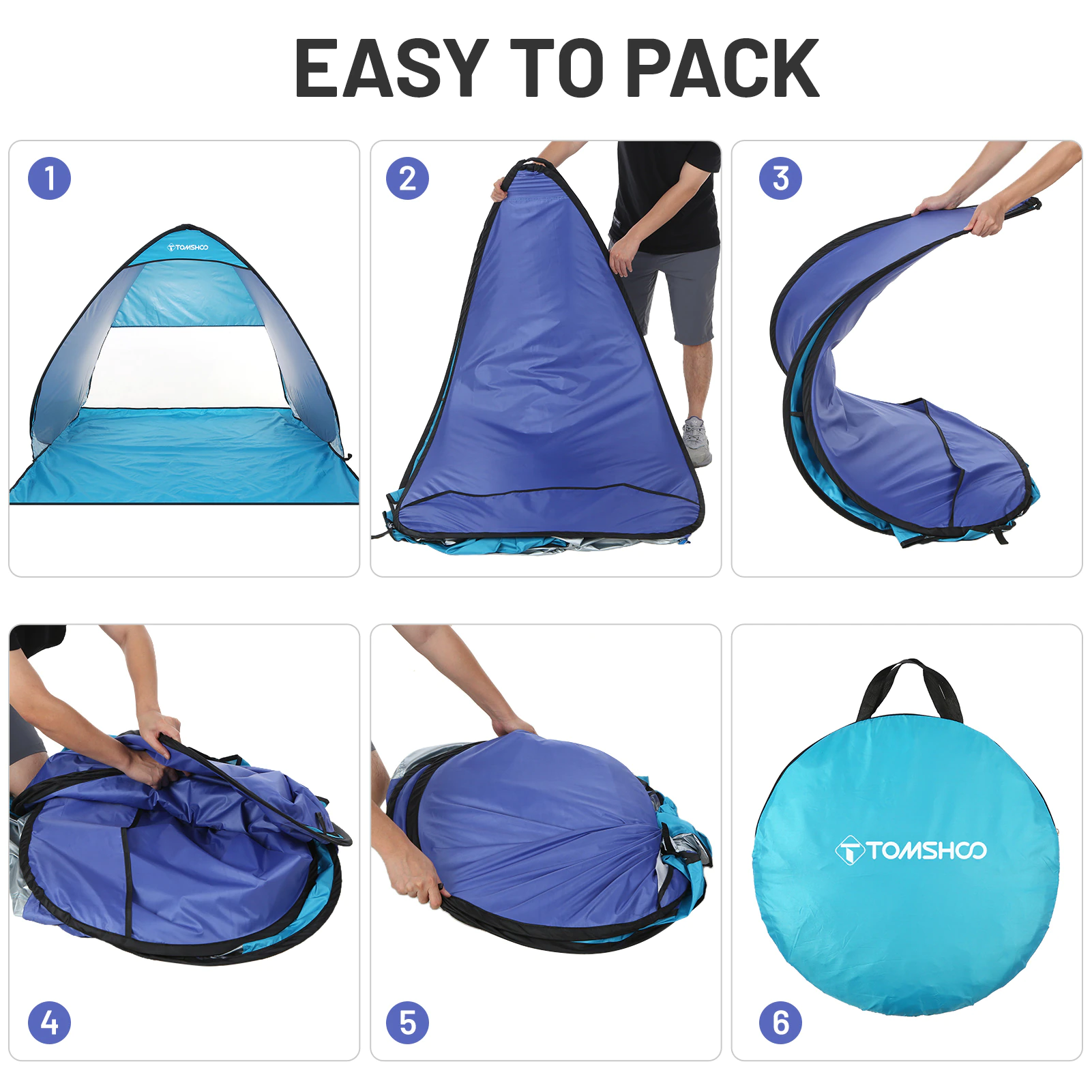 Cheap Goat Tents TOMSHOO Ultralight tent Automatic Instant Pop Up Beach Tent Outdoor Beach Shade Sun Shelter Tent Canopy Cabana w Carry Bag   